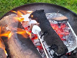 Marshmallows on fire