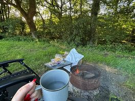 Hanging out by the fire pit