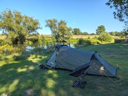 You can camp right by the river