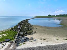 Close to the resort, semis enclosed beach area