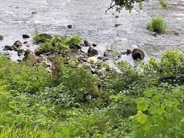 River running along site