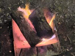 Fire pit after busy day