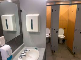 Ladies bathrooms, hot showers, clean and warm