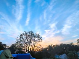 View of sunset from campsite. great view.