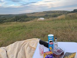 Chilling with music and nibbles