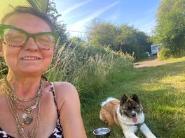 Mabel and i loving our camping trip