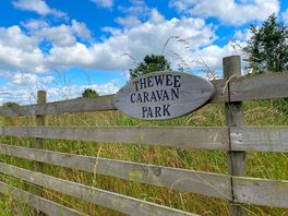 The wee caravan park sign
