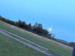 Moon rise over the valley