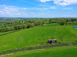 Aerial view of the camping field