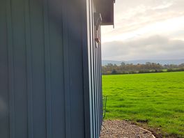 The pathway round the hut.