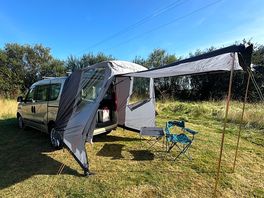 A microcamper set up