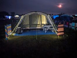 Our tent in the moonlight
