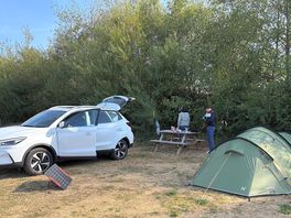 One can fit a 4-6 tent easily plus car/van or a motor home