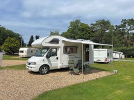 Just pitched, ready for a relaxing break
