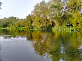 The river avon that runs through the campsite.