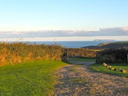View of the sea on walk from site to coast