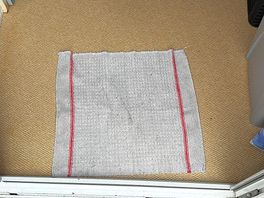 Teatowel as a floor mat.