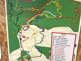 A picture of the bike trails map.