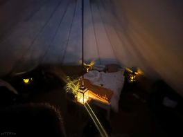 Candle light at night