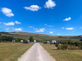 The campsite and surrounding scenery