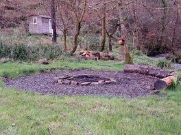 Giant fire pit area.