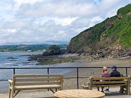 Polkerris beach,a secluded cove beach,with two pubs and a great food van,just a short drive.
