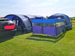 Set up on the beautiful pitch