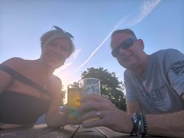 A pint with our evening meal
