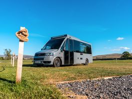 Campervan hardstanding grass pitch without electric