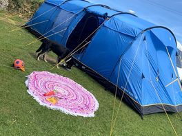 Our tent pitch, the electric hook up was great! Slight slope on this area but nothing to bad.