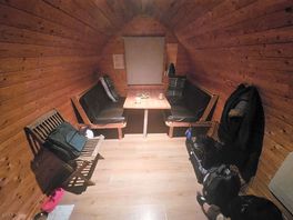 Bench seat with table