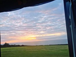 Coucher de soleil depuis le van