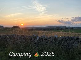 Sunset at burrs manor wild camping.