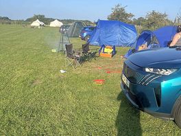 All three tents set up