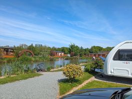 Our pitch with lake view