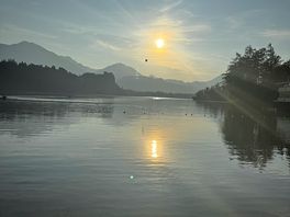 Zonsopgang prachtig uitzicht