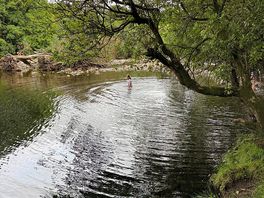 Deep river ideal for swimming