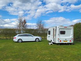 Settled at our pitch as using a new caravan.
