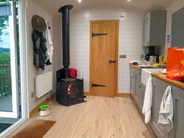 Inside the hut