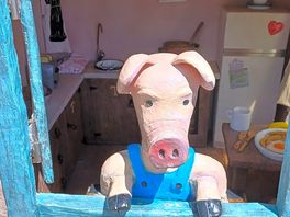 The town is well known for their pork 'jambon' which are legs of pork.