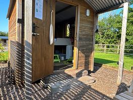 A lovely dry place to stay with amenities inc. electricity.
