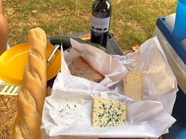 Dinner from their shop, cheeses, pate, fresh bread and wine.. perfect evening!