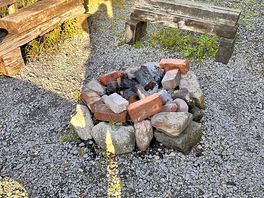 The communal fire pit