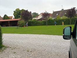 Touring pitch quite small but large grass area directly opposite for playing on