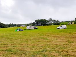 View of the site on a cloudy morning