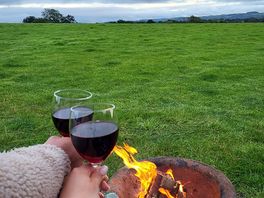 Cozy fire pit provided