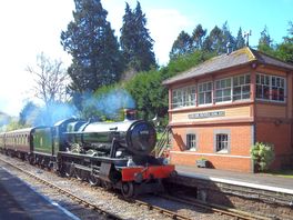 Train arriving at crowcombe heathfield station - just a 15 minute walk from the site.