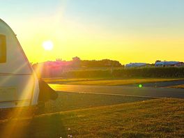 Sunset on site