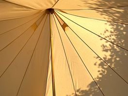 Lovely patterns inside the tent