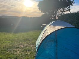 Our tent and picture before the sunset